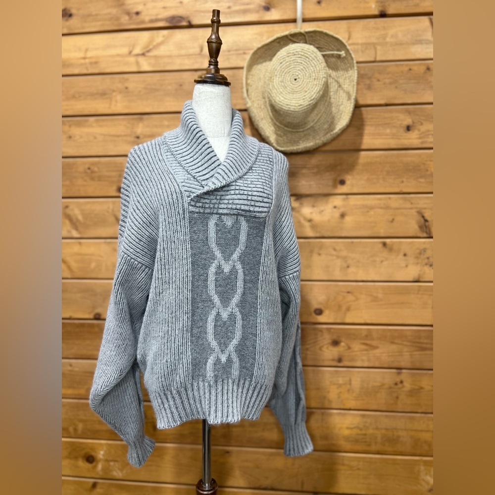 Vintage Alan Paine Alpaca Wool Sweater – Made in England Size Small Oversized